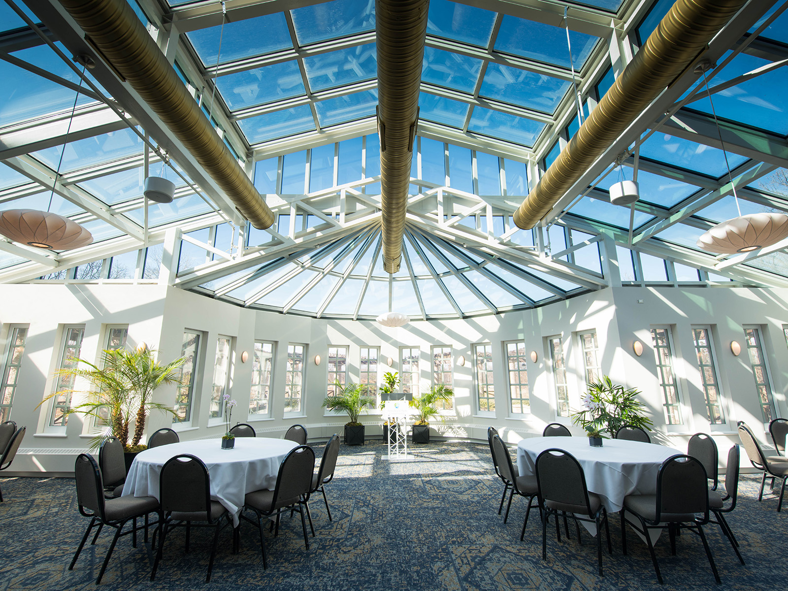 Interiour view of the banquets room at The Pavilion at Assiniboine Park